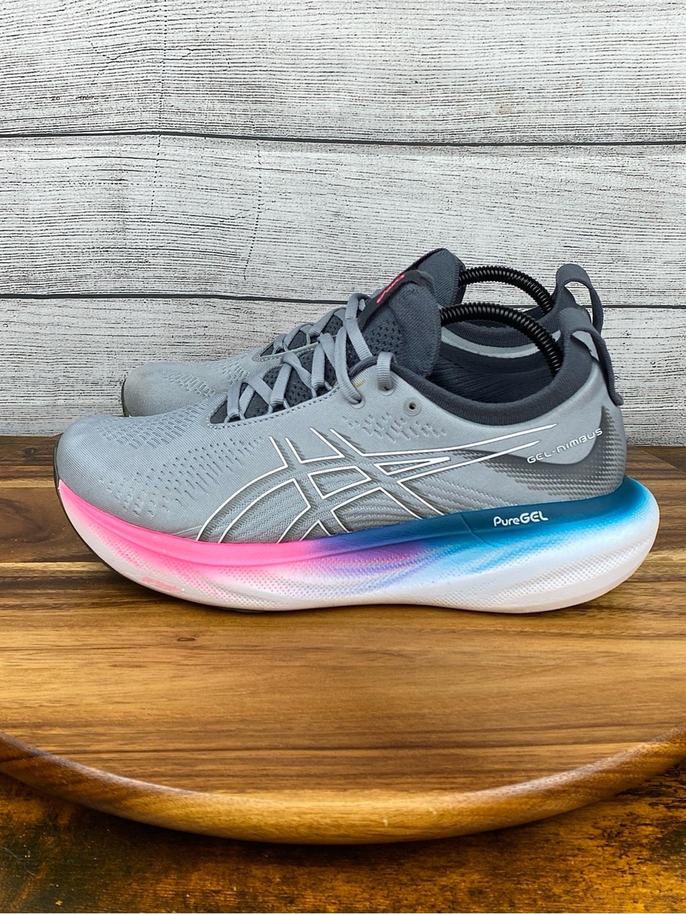 Asics Gel Nimbus 25 Sheet Rock Pink Rave Running Shoe 1012B356 Women’s Size 9.5